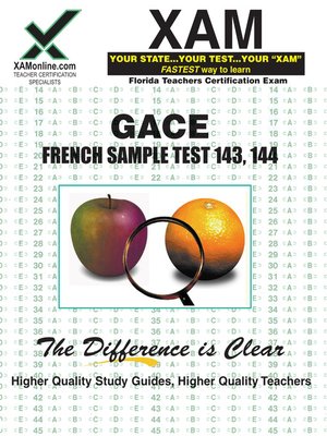 cover image of GACE French Sample Test 143, 144